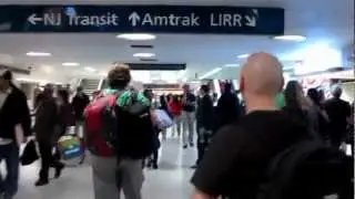 Rush Hour Crowd at LIRR Hub of Pennsylvania station, New York, USA.