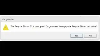 Recycle bin error D:\is corrupted So solution is .... Very Easy 😁😁