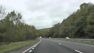 Driving Along The A38 From Plymouth To M5 Motorway Junction 31, Exeter, Devon, England.