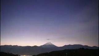 [4K] 月夜に浮かぶ富士山そして日の出 Mt. Fuji in Moonlight to Sunrise | Beautiful Dawn Colors