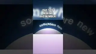 DAY 5 OF MAKING BAD NUMBER! #geometrydash #gd #gdlevels #typography