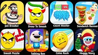 Jail Breaker, Draw To Smash, Count Master, Sandwich Runner, Smash Puzzle 