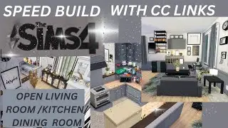 THE SIMS 4// open livingkitchendining // SPEED BUILD #thesims4 