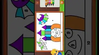 🎨 Color by Number for Kids | Fun Halloween Coloring Game 👻🦇#kidslearning