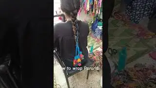 tutorial of how to wrap parandi🤪😍 #hairstyle #viral #trending #handmade #boho #hair #parandi