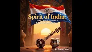 Spirit of India: 1 Hour Loop of Traditional Indian Music with Waving Flag #india #indian