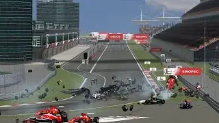 rfactor f1 2014 start crash-Shanghai