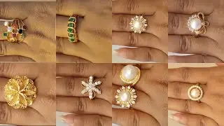 Latest gold pearl rings designs