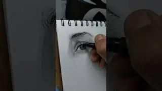 Satisfying eye sketching process 🖤Graphite pencil magic ✏️#shorts #satisfyingvideo #art 