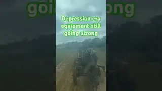 Using depression era road grader to get some bumps out of the road