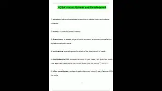 HOSA Human Growth and Development Exam 2025  2026 Update Questions and Verified Answers  100 Correct