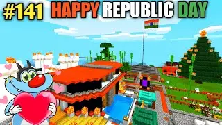 #141 | Minecraft | Happy Republic Day | With Oggy And Jack | Minecraft Pe | In Hindi |