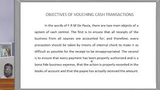 Vouching of cash transactions