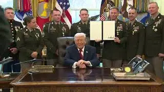 President Trump Honors Troops with Mexican Border Defense Medal