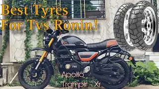 Tvs Ronin Modification || Apollo Tramplr Xr installed at 40,000 kms|| Best tyre for Ronin ||