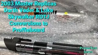 2003 Master Replicas Darth Vader & Luke Skywalker ROTJ Conversions to Proffieboard