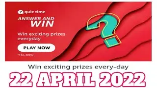 Amazon Funzone Quiz Answers Today|22 April 2022 |Daily Quiz Time