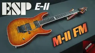 ESP E-II M-II FM Amber Cherry Sunburst 2015 Neck Through Floyd Rose EMG 57/66 guitar close up video