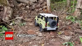 [MOD] RC Motorized Land Rover Defender LEGO Technic 42110 by grohl666 Off-road in the garden