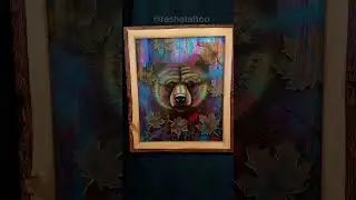 Bear 20&rdquo; by 24&rdquo; #rashatattoo #bearpainting #bear #okanaganart #acrylicpainting #artist #penticton