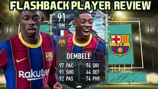 HE IS BROKEN! 91 FLASHBACK OUSMANE DEMBELE PLAYER REVIEW! FIFA 21 ULTIMATE TEAM