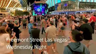 Fremont Street 8K 360 60FPS Immersion on Vegas's Wild Wednesday