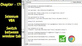 Selenium VBA - How To Switch Windows in Selenium VBA
