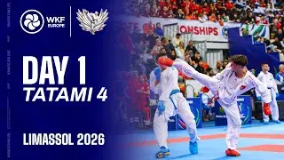 EKF KARATE  | Day 1 - Tatami 4 | EKF Cadet, Junior & U21 Championships Limassol