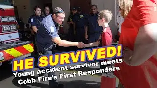 10-Year-Old Accident Victim Reunites with Cobb Fire Rescuers