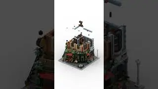 Lego Tudor Corner animated build   Set number 10350  #lego #creatorexpert #modular #new