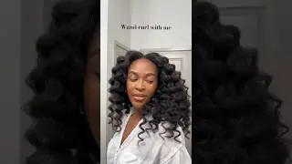 Wand curl on blown out hair! #haircare #grwm