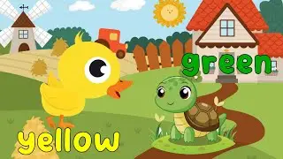 Песня &laquo;Цвета радуги&raquo; для детей | Учим цвета с животными | Kiddiezone
