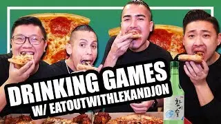 Guys Night Out Mukbang - Pizza, Wings, & Soju w/ EatOutWithLexAndJon