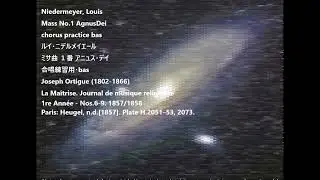 Niedermeyer, Louis Mass No.1 AgnusDei chorus practice bas ルイ・ニデルメイエール ミサ曲 １番 アニュス・デイ 合唱練習用・bas