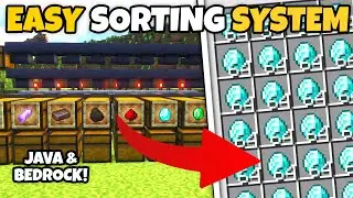 Minecraft AUTOMATIC Sorting System | Easy & Expandable (TUTORIAL 1.21)