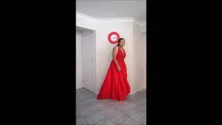 Anna Bright Red princess dress with lace detailed bodice