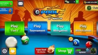 AWESOME WIN 8 BALL POOL {Atlantis cue}
