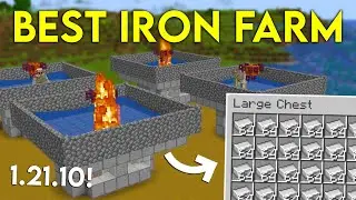 NEW MINECRAFT 1.21.10 IRON FARM TUTORIAL EASY
