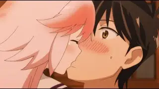 [ Anime Kiss ]  Murenase! Seton Gakuen - Jin Mazama Kiss Ranka Ookami