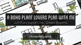 Boho Plant Lovers Plan with Me | LiveLovePosh | Horizontal Layout | The Happy Planner