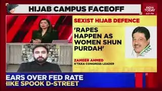 SYED ASAD ABBAS VS SHAZIA ILMI BJP SPOKESPERSON INDIA TODAY LIVE DEBATE ON HIJAB ISSUE