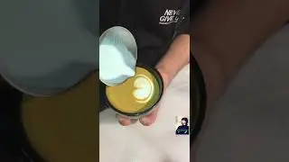 Latte art tulif wings with fly swan