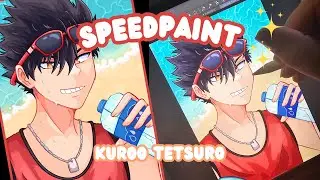 Digital Art SpeedPaint | Haikyuu Kuroo Tetsuro Summer Vibes ❤️ 🏐