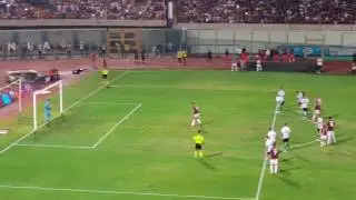 Andr&egrave; Silva rigore - Milan vs Betis - Stadio Angelo Massimino di Catania - Bonucci & Donnarumma