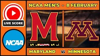 🔴 LIVE: Maryland vs Minnesota | NCAAM Men's Basketball Scoreboard | Feb 8 | Big Ten Sunday Hoops
