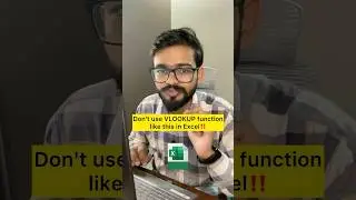 Don't Use VLOOKUP only in Excel‼️Instead Use VLOOKUP and Match Function #excel #exceltips #shorts