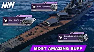 USS Missouri - Received amazing buff🔥 review & gameplay - Modern Warships