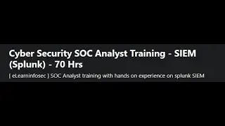 SOC Training on Udemy