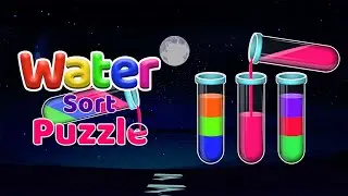 Color Water sort wooden Puzzle Gameplay ASMR 