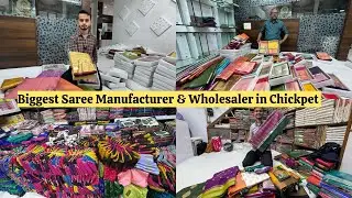 Saree Manufacturer & Wholesaler at Chickpet Bangalore | Biggest Wholesale Saree Shop | Courier Avl